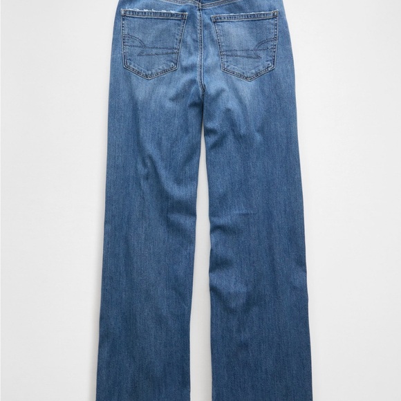 AE Dreamy Drape Stretch Super high waist wide leg jeans  6R - Picture 4 of 10